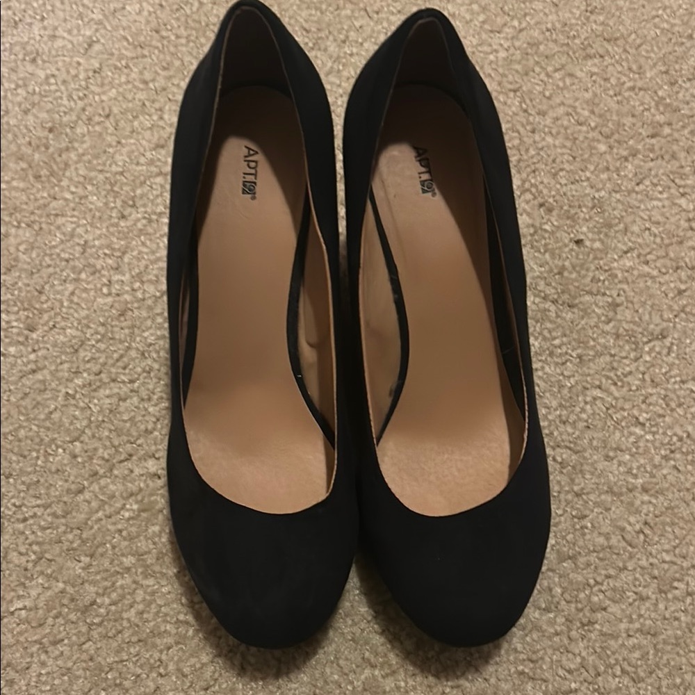 Apt. 9 Black Suede Heels Classic Pumps